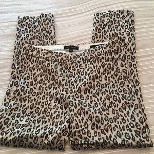 Banana Republic Satin Leopard Avery pants size 0